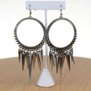 Silver Spiked Earrings